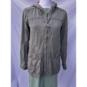 American Eagle Women's XS Army Green Hooded Utility Jacket